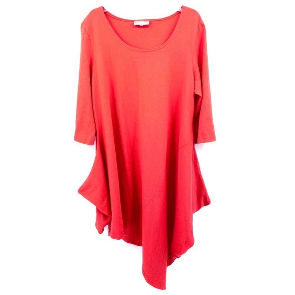 Bryn Walker Dress Red Lagenlook Size Large Cotton
